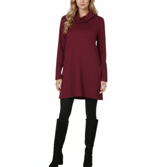 Caslon Cowl Neck Tunic Top Wine S NWOT - Picture 1 of 9